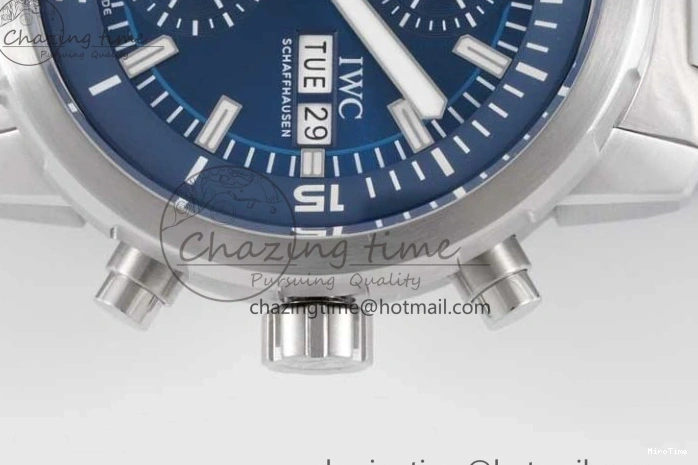 MIROTIME 1218 Aquatimer Chrono SS V6SF 1:1 Best Edition Blue Dial on SS Bracelet A Modern 7032